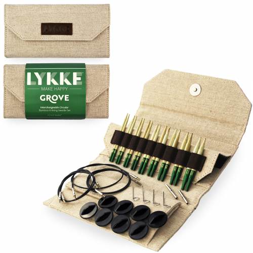 Lykke Grove Bamboo/Jute 3.5 inch Interchangeable Knitting Needle Set - Haus of Yarn