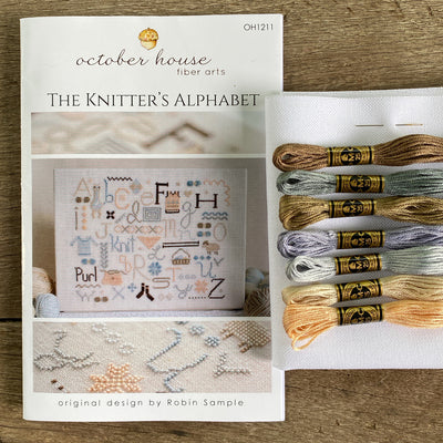 A Knitter's Alphabet Cross Stitch Kit - Haus of Yarn