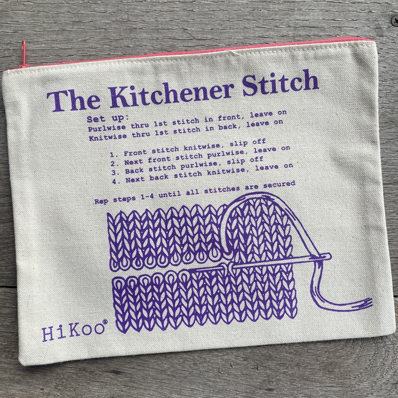 Kitchener Stitch Zip Pouch