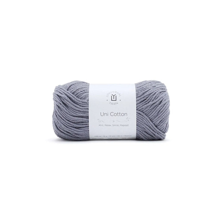 A  grey ball of yarn shown on a plain white background.