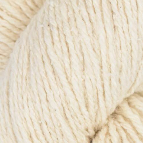 Close-up of cream-colored yarn