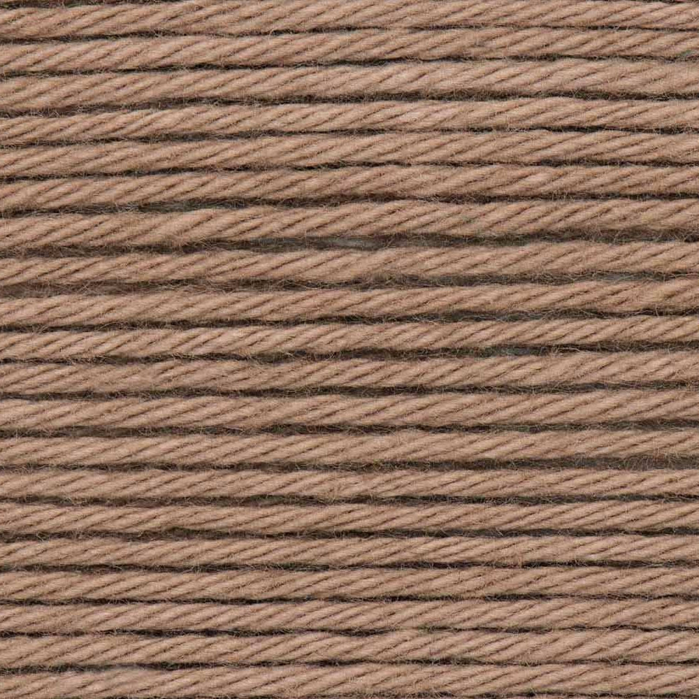 Close-up of brown yarn strands