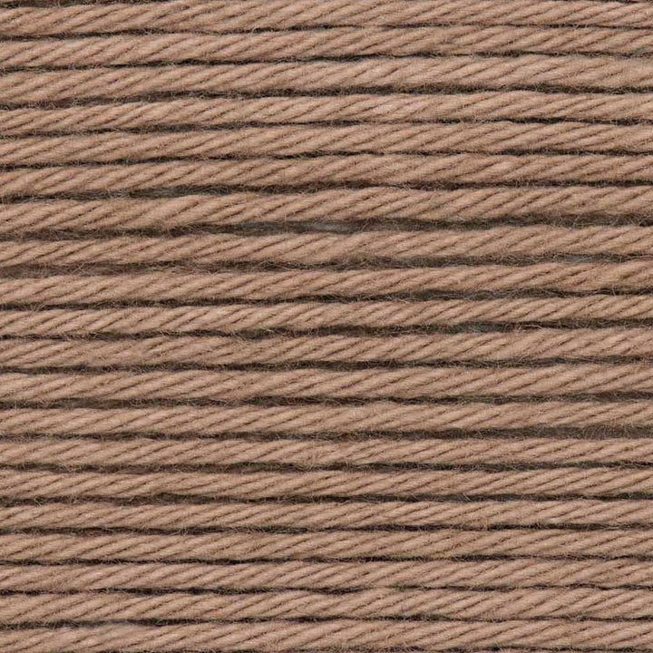 Close-up of brown yarn strands