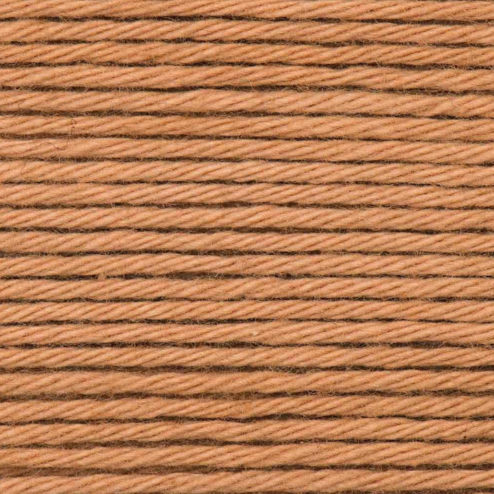Close-up of brown yarn strands