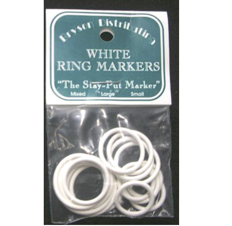 White Ring Stitch Markers