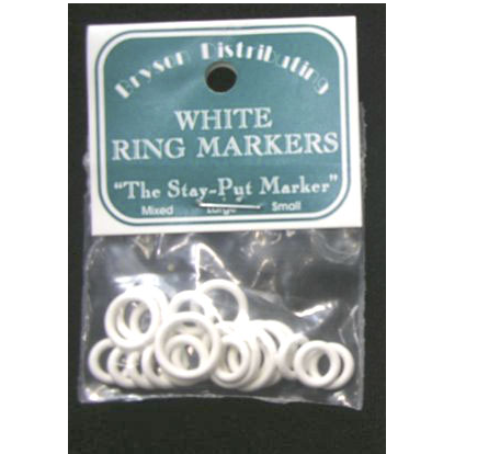 White Ring Stitch Markers