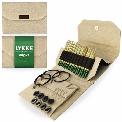 Lykke Grove Bamboo/Jute 5 inch Interchangeable Knitting Needle Set - Haus of Yarn