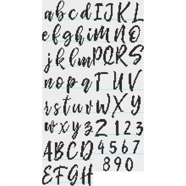 Peacock & Fig  Cross Stitch Alphabet  Adulting 101 - Haus of Yarn