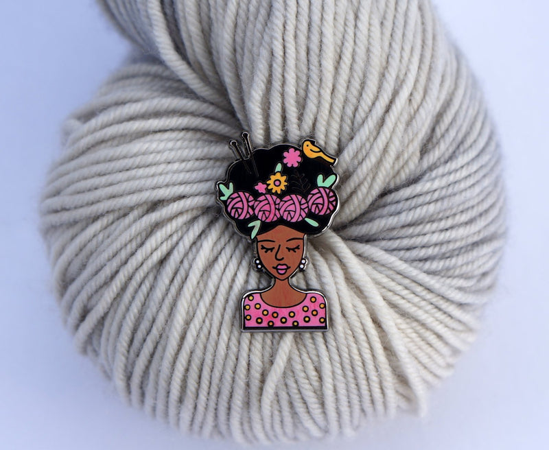 NerdBirdMakery Enamel Pin - Haus of Yarn