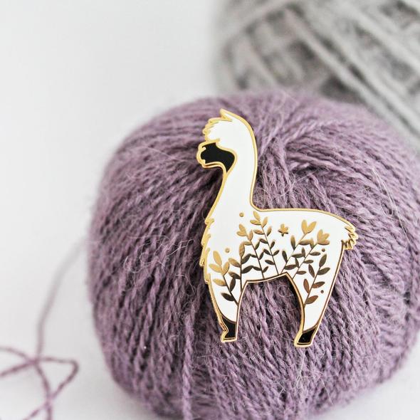 Twill & Print Hard Enamel Pin - Haus of Yarn