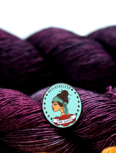 NerdBirdMakery Enamel Pin - Haus of Yarn