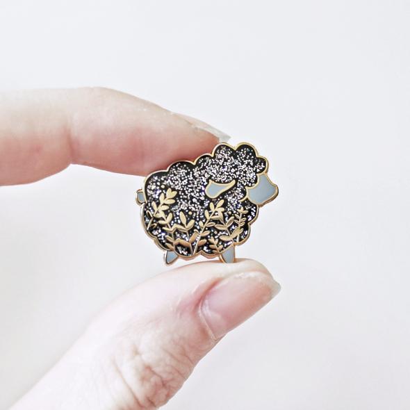 Twill & Print Hard Enamel Pin - Haus of Yarn