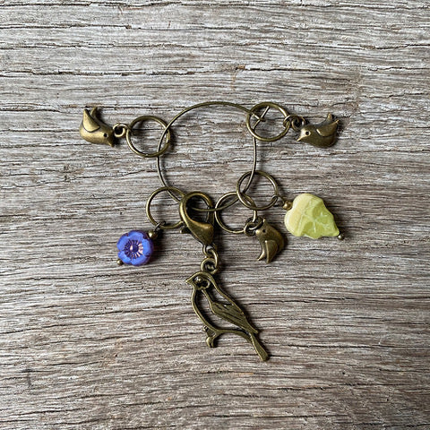 Springtime Bird Stitch Marker Set