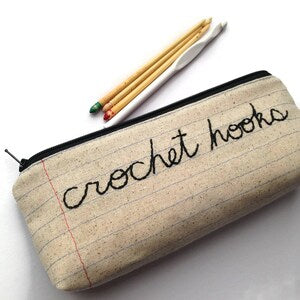 Montclair Made Zippered Crochet Hooks Bag