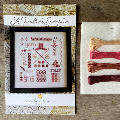 A Knitter's Sampler Cross Stitch Kit - Haus of Yarn