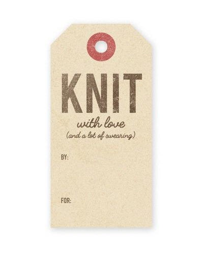 Vintage Tag Knit with Love and Swearing