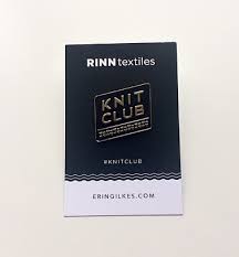 Rinn Textiles Knit Club Enamel Pin - Haus of Yarn