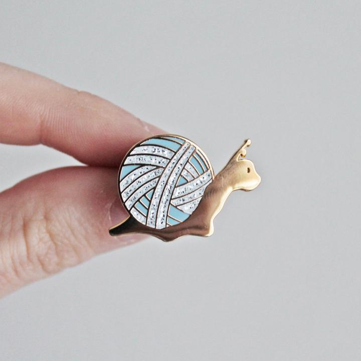 Twill & Print Hard Enamel Pin - Haus of Yarn