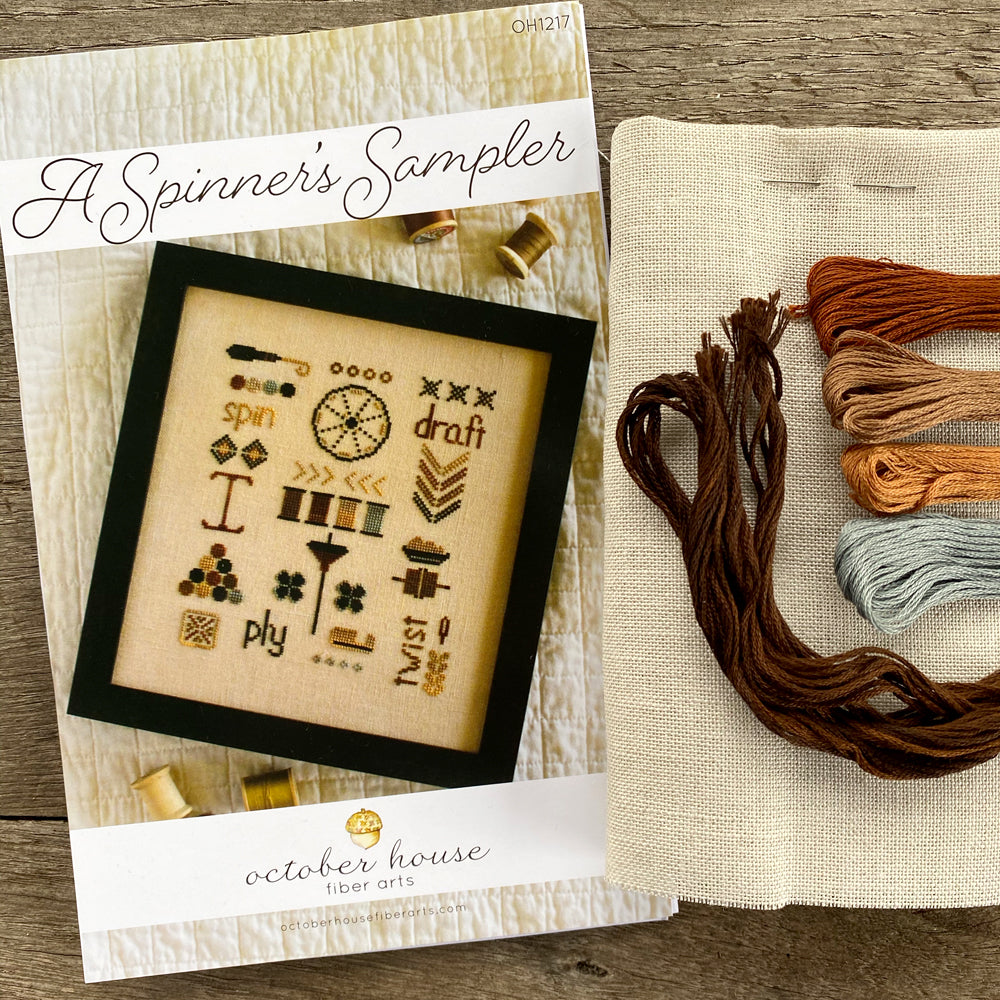 A Spinner's Sampler Cross Stitch Kit - Haus of Yarn