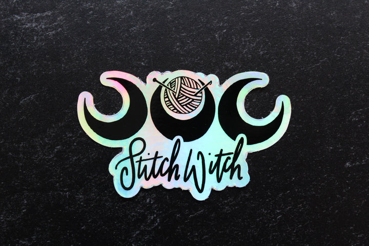 Stitch Witch Holo Sticker